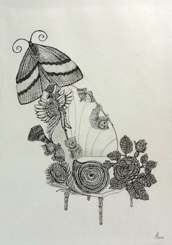 anne-marie Spinner dessin art artiste encre plume